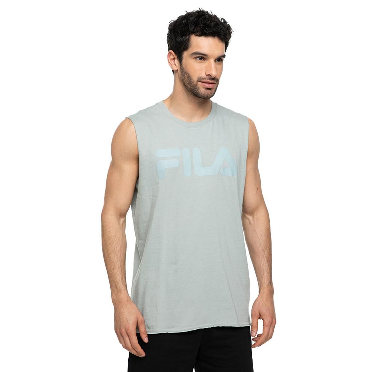 FILA - Polera Fila Letter Premium S/M Hombre Gris