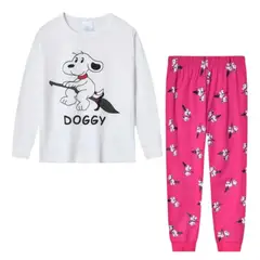 QIKUN - Conjunto Pijama Algodón Snoopy Infantil