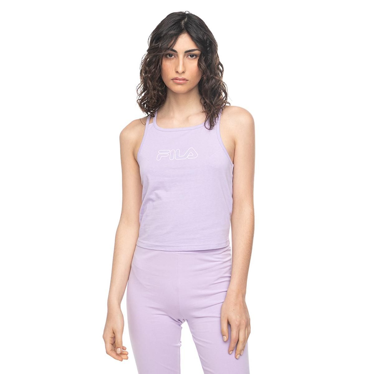 FILA - Polera Fila Basic Sports S/M Mujer Morado
