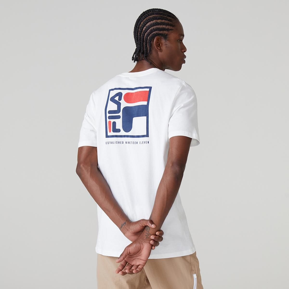 FILA - Polera Fila College Hombre Blanco