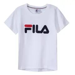 FILA - Polera Letter Premium Niños Blanco