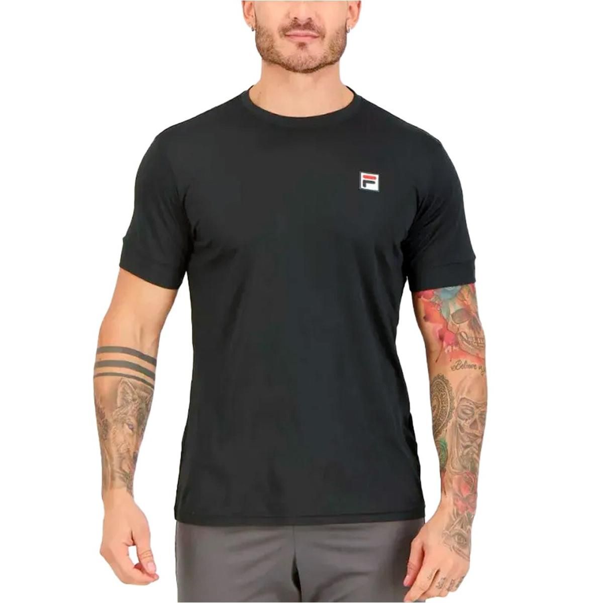 FILA - Polera Fila F-Box Rib Hombre Negro