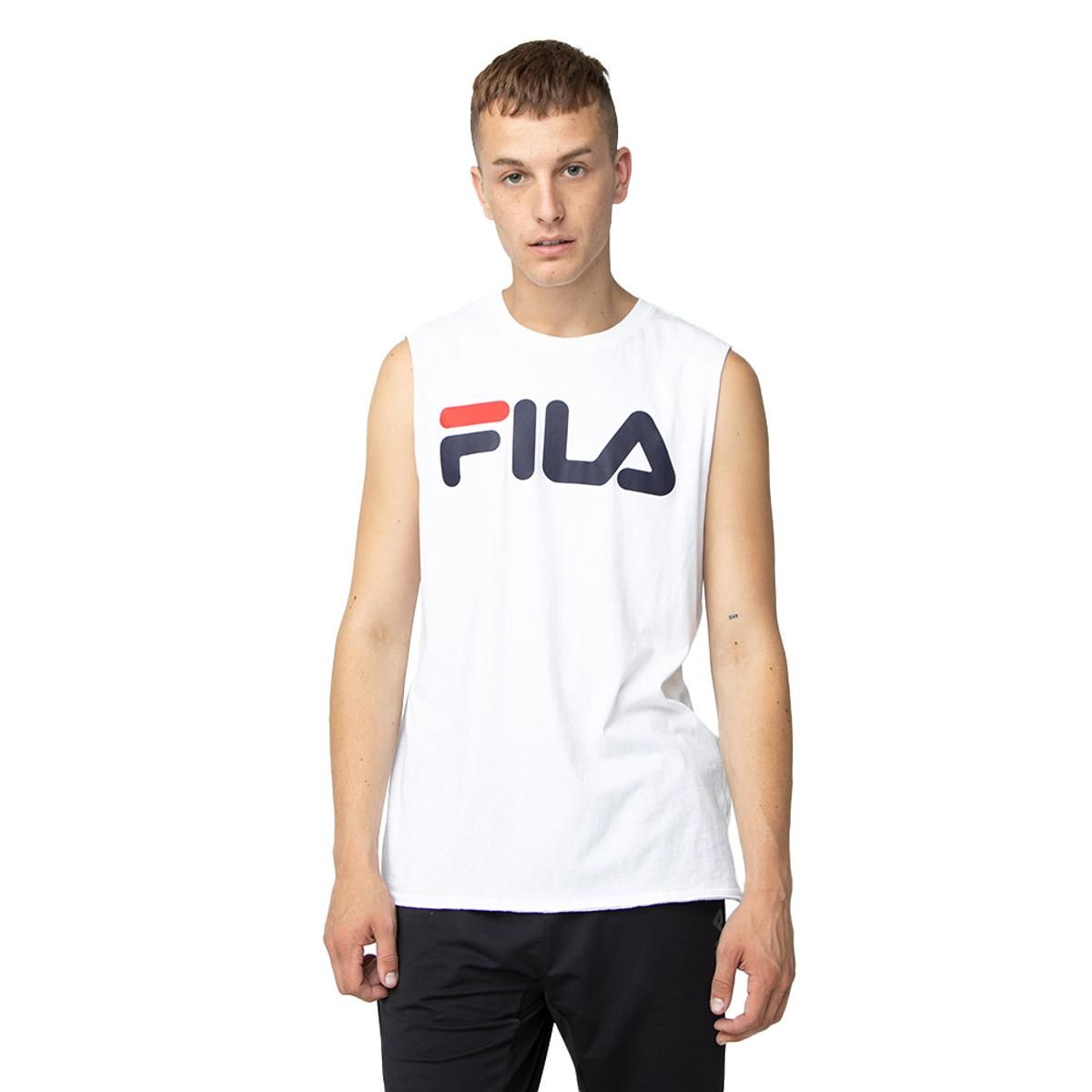 FILA - Polera Fila Letter Premium S/M Hombre Blanco