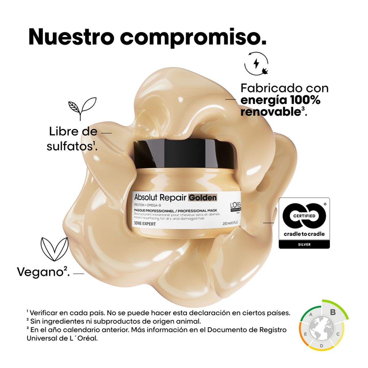 LOREAL PROFESSIONNEL - Máscara Loreal Absolut Repair Golden 250ml