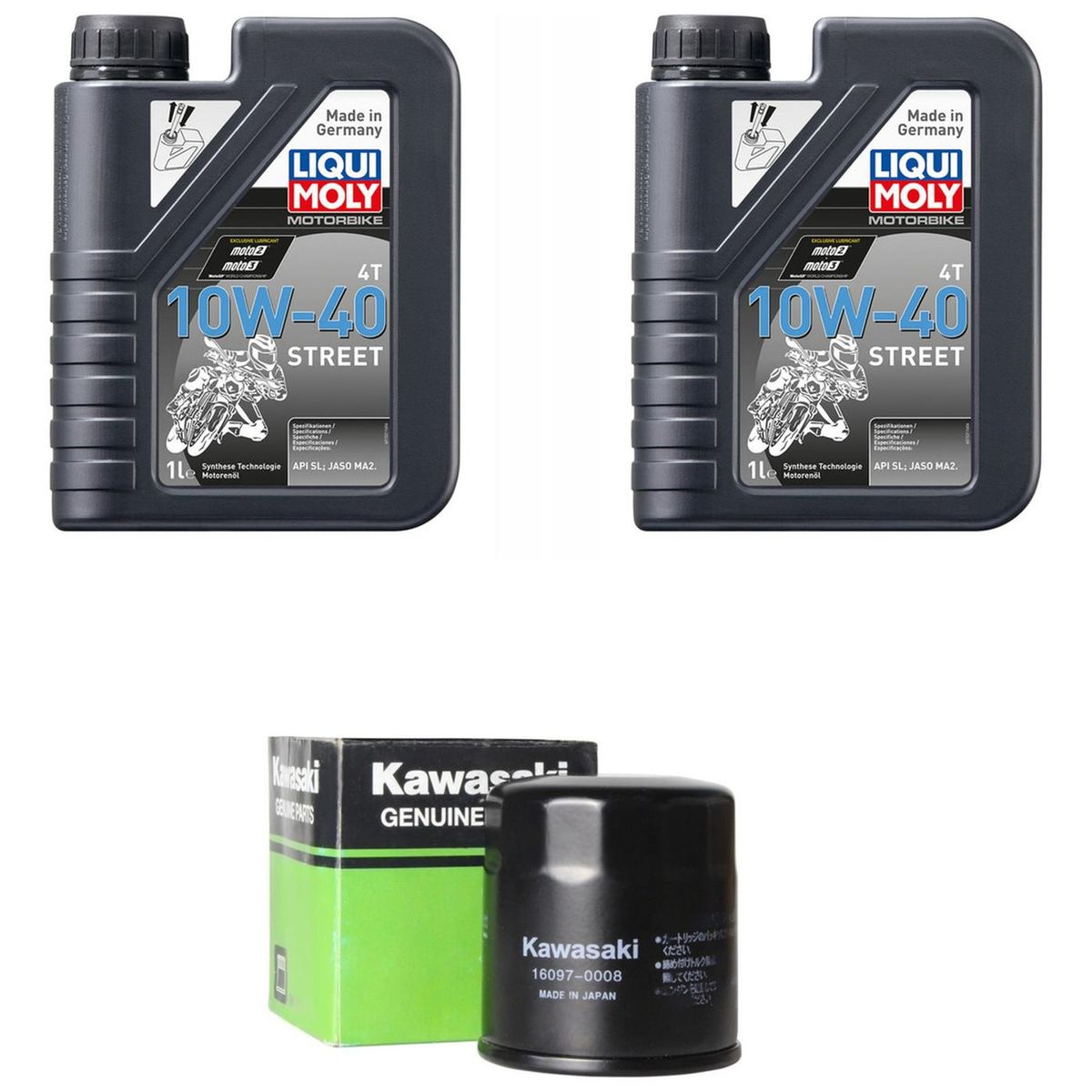 LIQUI MOLY - Aceite + Filtro Original Para Kawasaki Ninja 400-500 / Z400