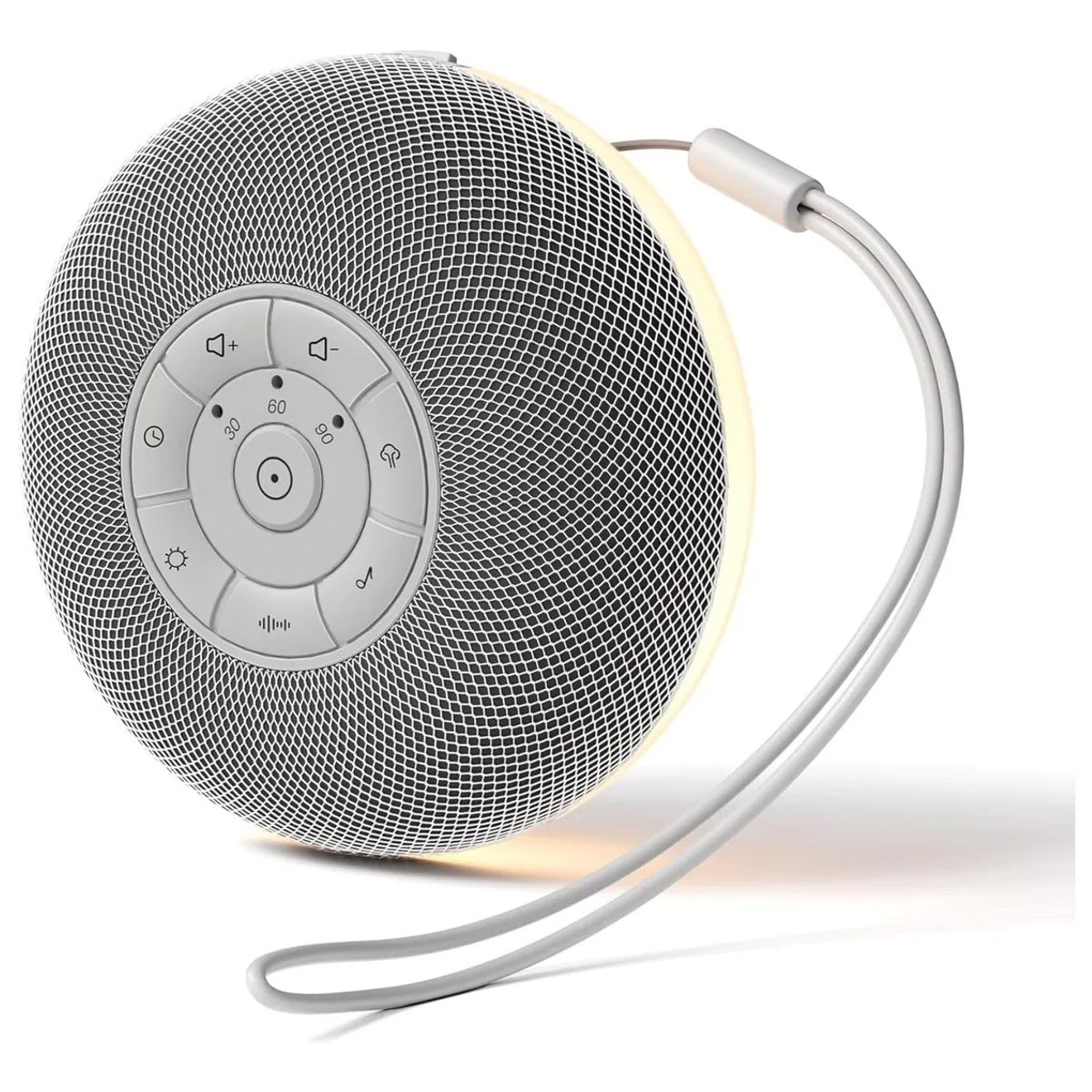 EVERSO - Maquina Ruido Blanco Para Dormir Bebes Y Luz Nocturna Blanco Gris