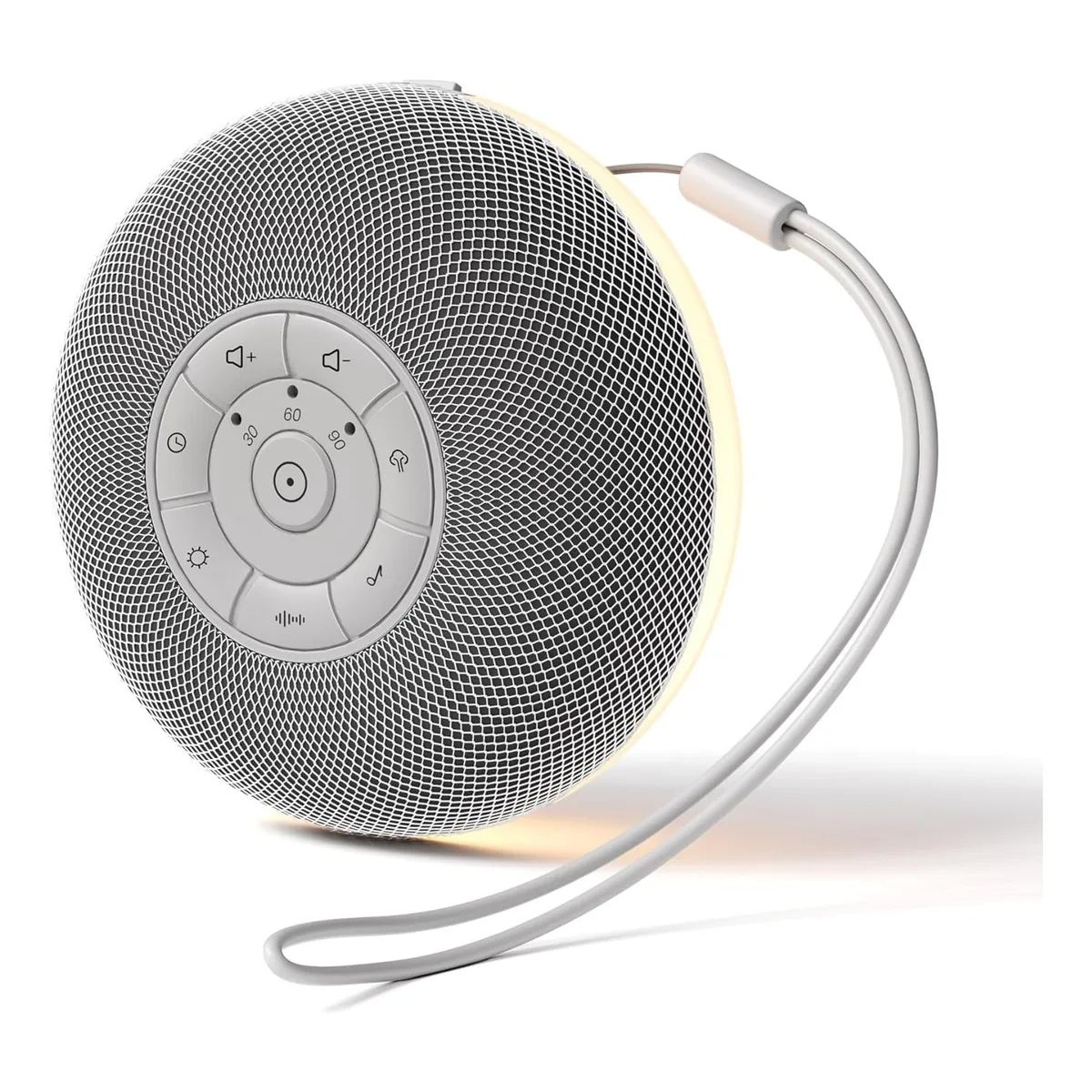 EVERSO - Maquina Ruido Blanco Para Dormir Bebes Y Luz Nocturna Blanco Gris