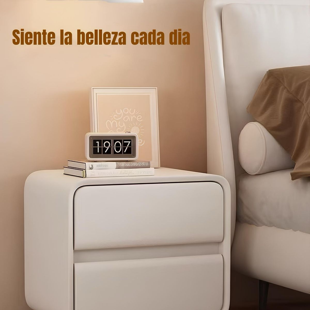 LUBABYCAS - Velador Armado Cuero Sintético Manilla Invisible Model 4