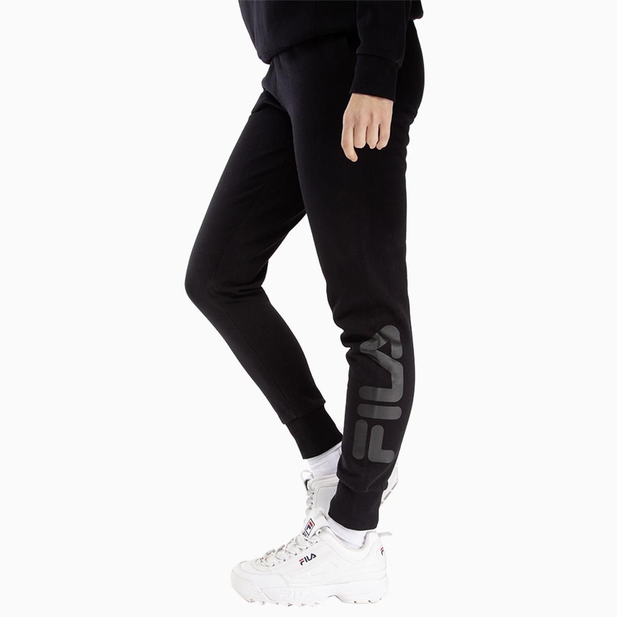FILA - Pantalón Fila Letter Mujer Negro