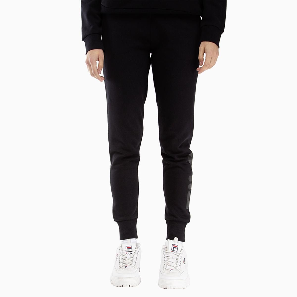 FILA - Pantalón Fila Letter Mujer Negro