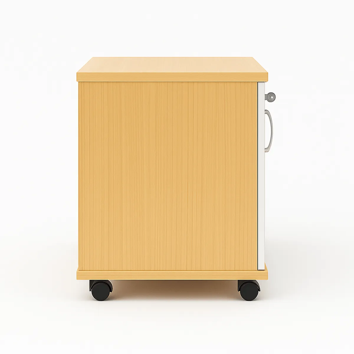 SPACE HOME - Gabinete de Oficina 3 Cajones con Ruedas Color Madera