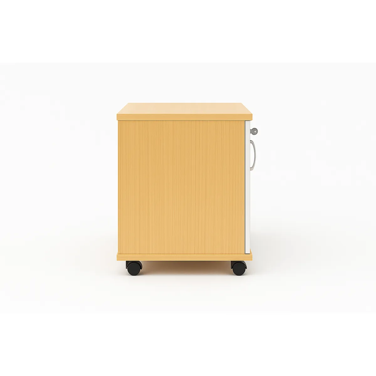 SPACE HOME - Gabinete de Oficina 3 Cajones con Ruedas Color Madera