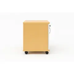 SPACE HOME - Gabinete de Oficina 3 Cajones con Ruedas Color Madera