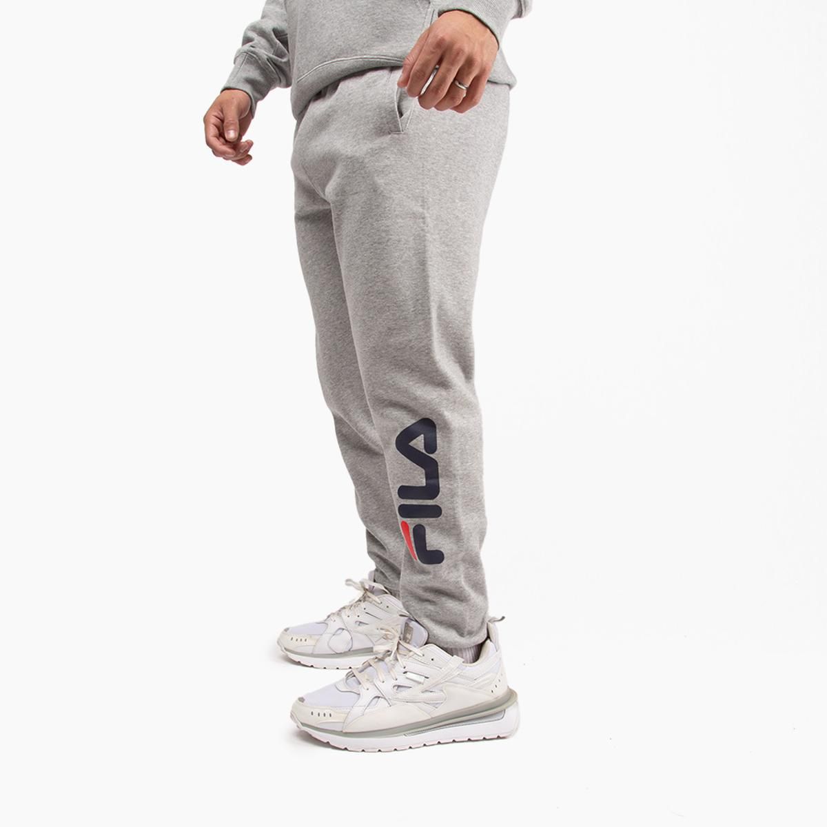 FILA - Pantalón Fila Jogger Letter Hombre Gris