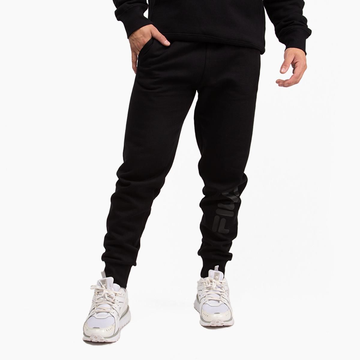 FILA - Pantalón Fila Jogger Letter Hombre Negro