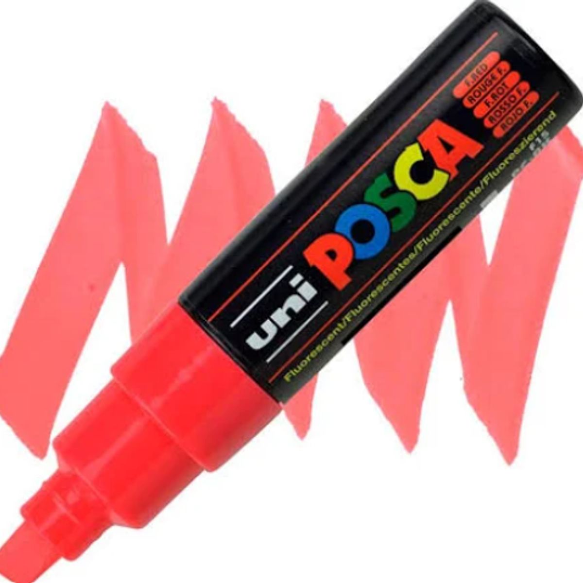 UNI POSCA - MARCADOR POSCA 8K ROJO FLUORECENTE
