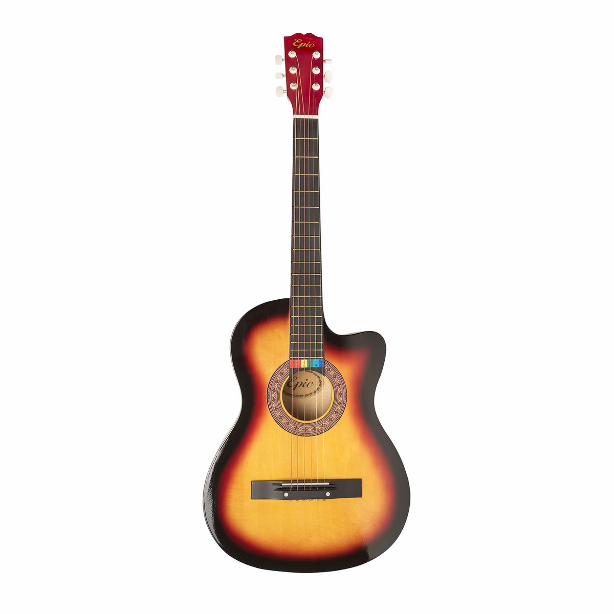 EPIC - Guitarra Electroacústica 38" Cutaway Sunburst + Accesorios
