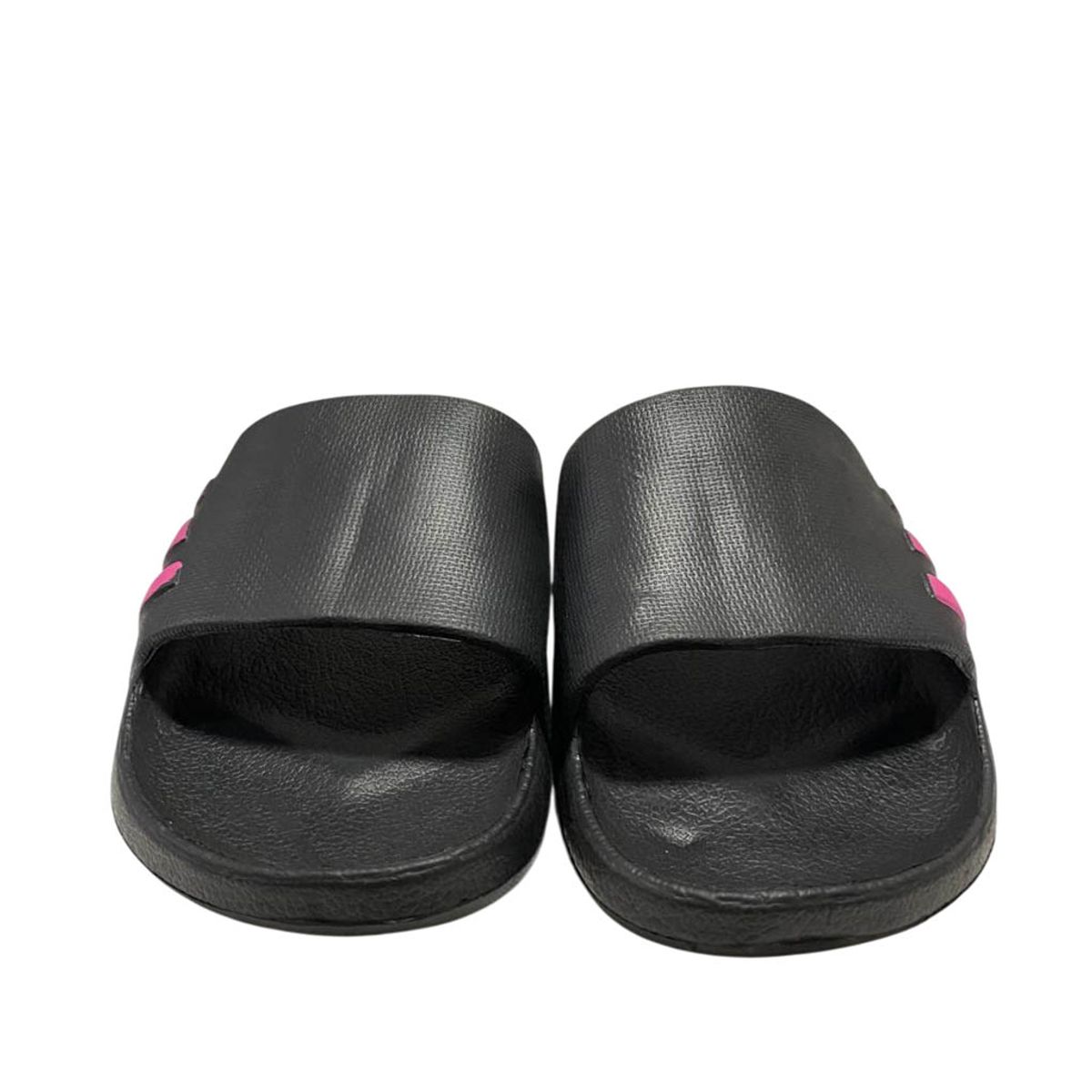 JKS - Sandalia Mujer Strips Negro Fucsia