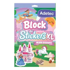 ADETEC - Block De Stickers XL Princesas Y Niñas 100 Unidades