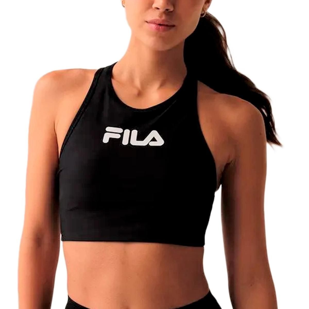 FILA - Top Fila Train Long Elastic Mujer Negro