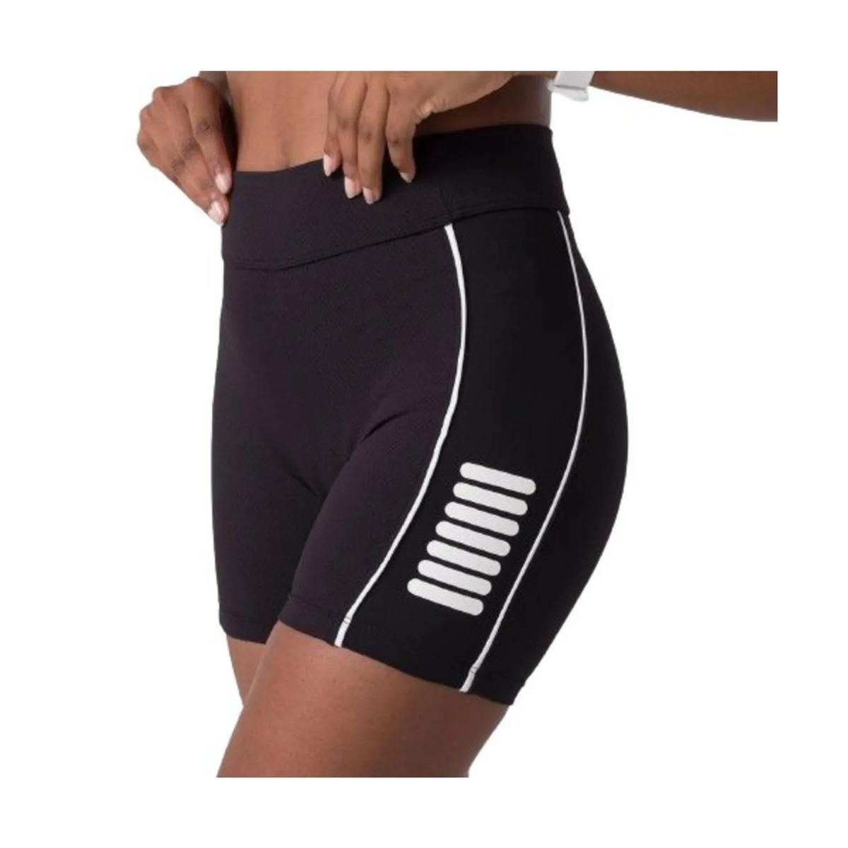 FILA - Short Fila Seven Stripes Fit Mujer Negro