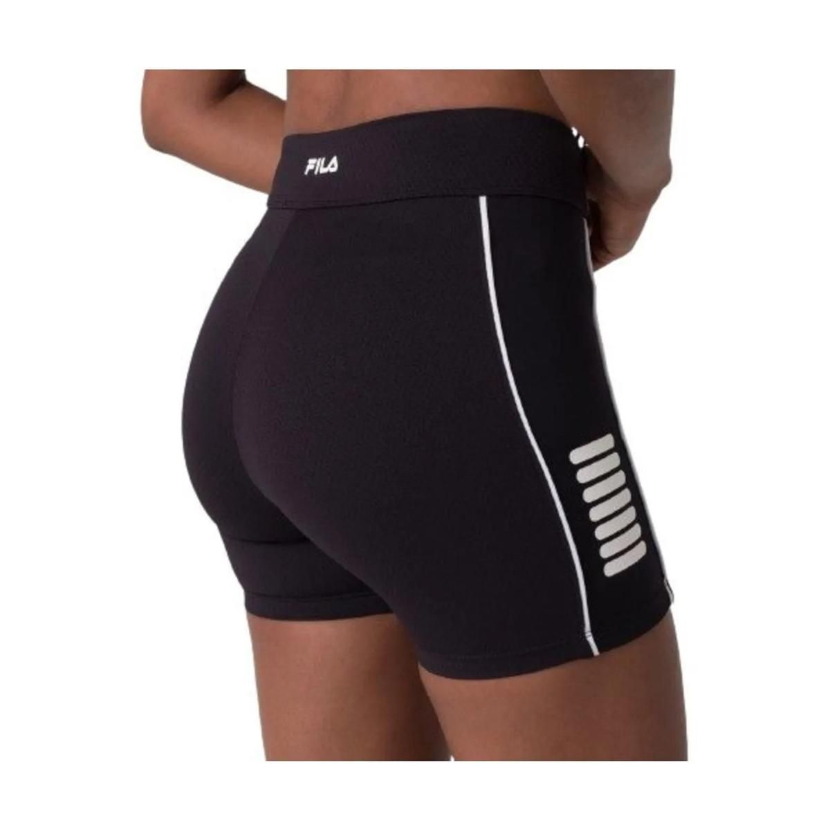 FILA - Short Fila Seven Stripes Fit Mujer Negro