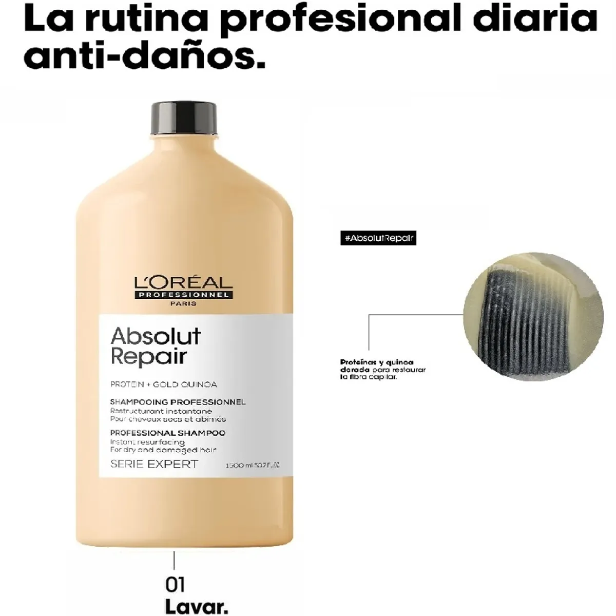 LOREAL PROFESSIONNEL - Shampoo Loreal Absolut Repair 1500ml