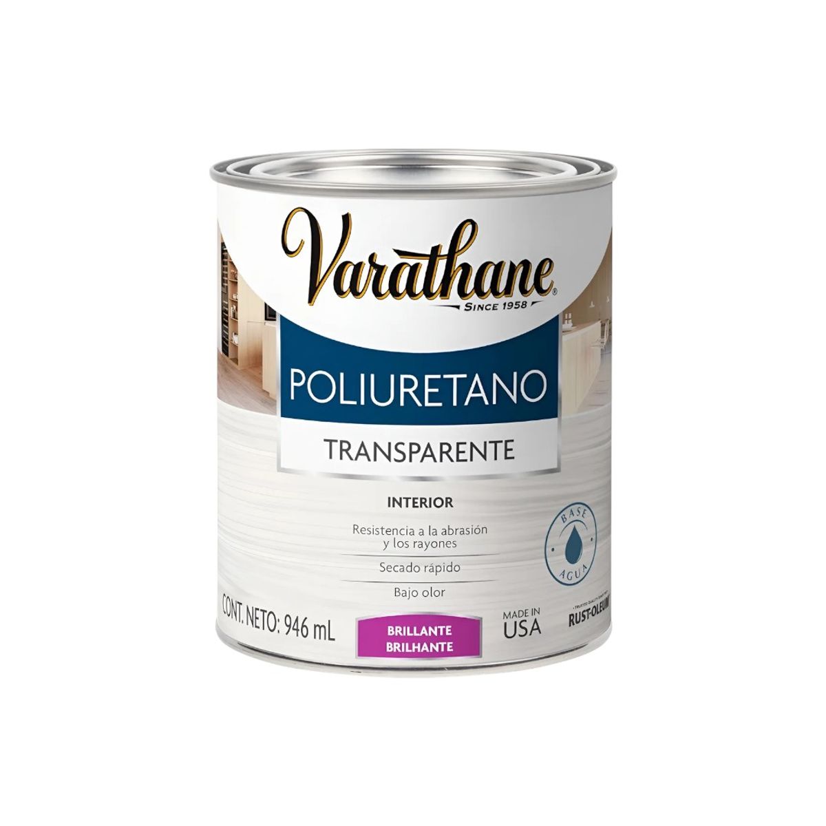 RUST OLEUM - Barniz Poliuretano Interior Varathane Brillante 946ml