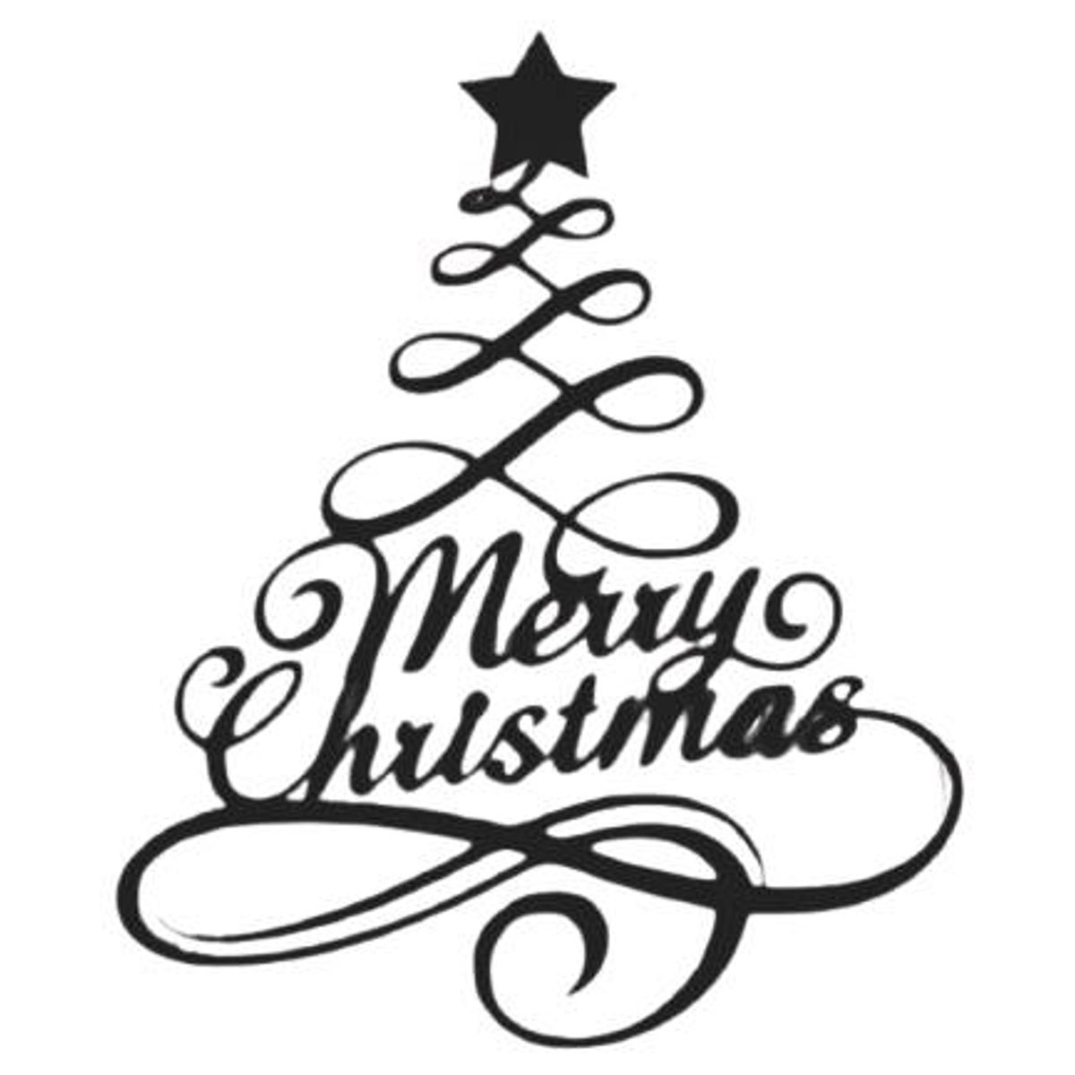 GENERICO - Decoración de pared de navidad negro