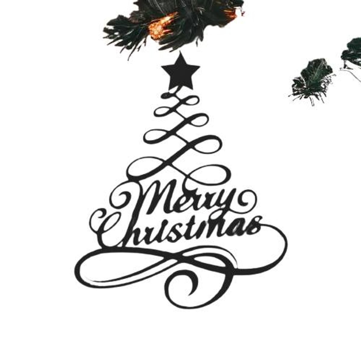 GENERICO - Decoración de pared de navidad negro
