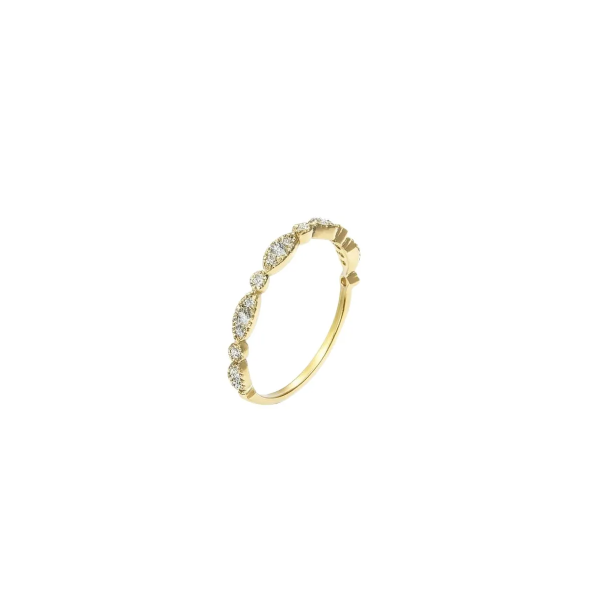 JB JOYAS BARON - Anillo Oro Amarillo 14kt Tiara-Circonita