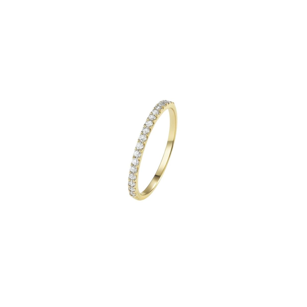 JB JOYAS BARON - Anillo Oro Amarillo 14kt Cintillo Circonita Infinito
