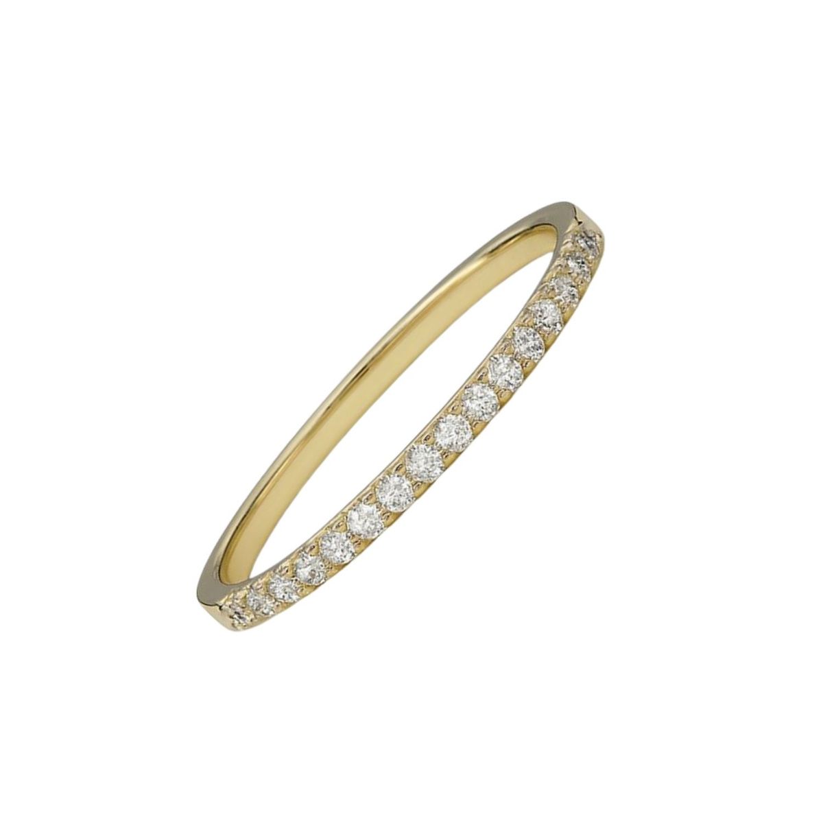 JB JOYAS BARON - Anillo Oro Amarillo 14kt Cintillo Circonita Infinito
