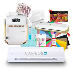SILHOUETTE - Kit Cameo 5 Alpha + Universal Cinch + Laminadora A4