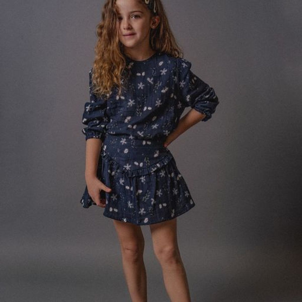 COLLOKY - Falda Celeste Niña 7552