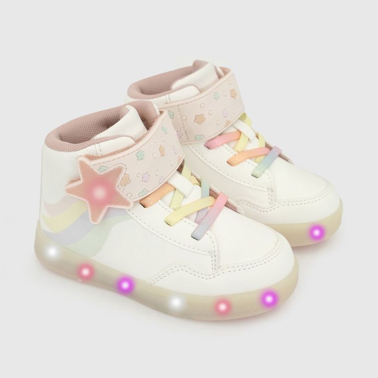 Zapatilla luces niña blanca 21-27