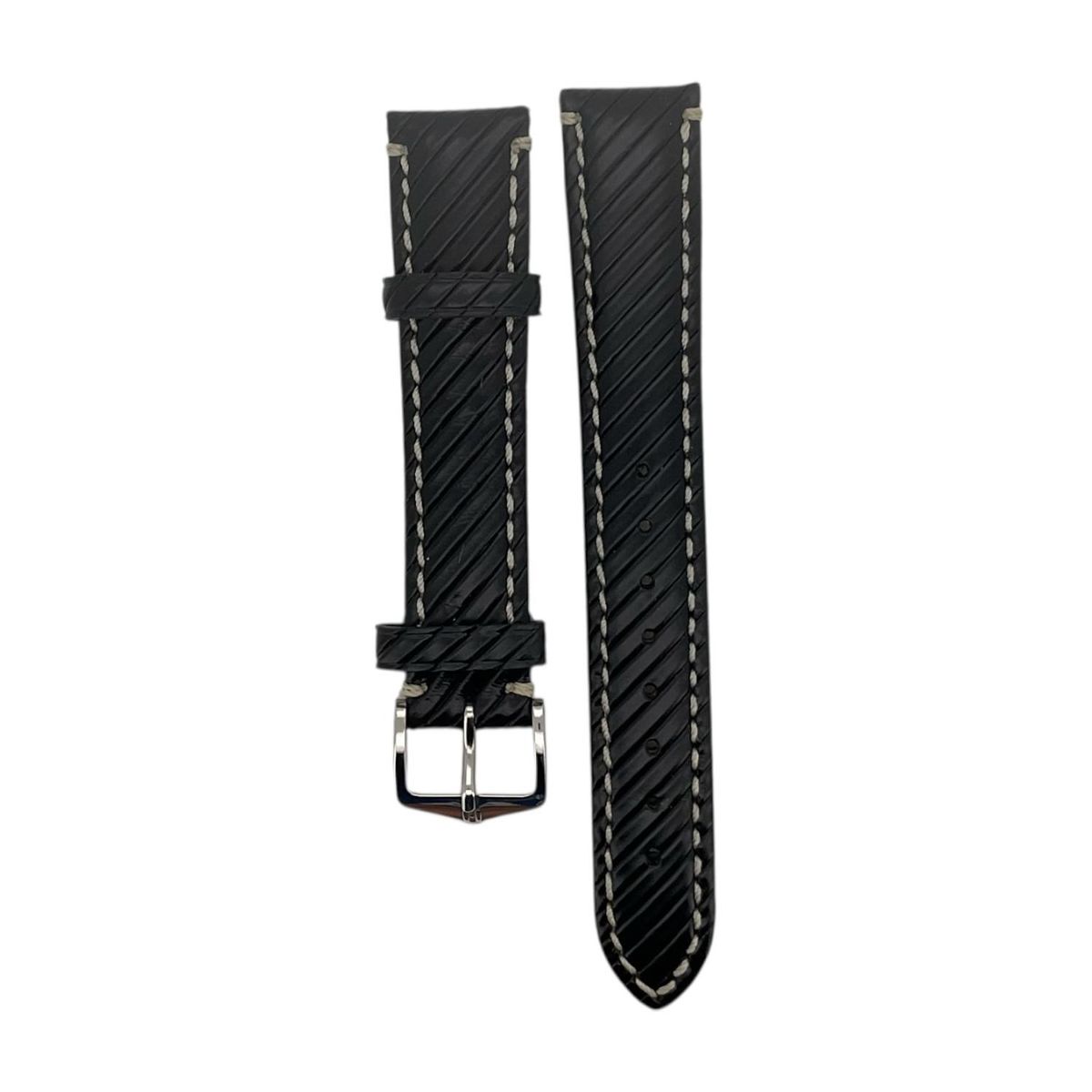 GENERICO - Correa Reloj Hirsch Rivetta L Hebilla Plateada 18mm