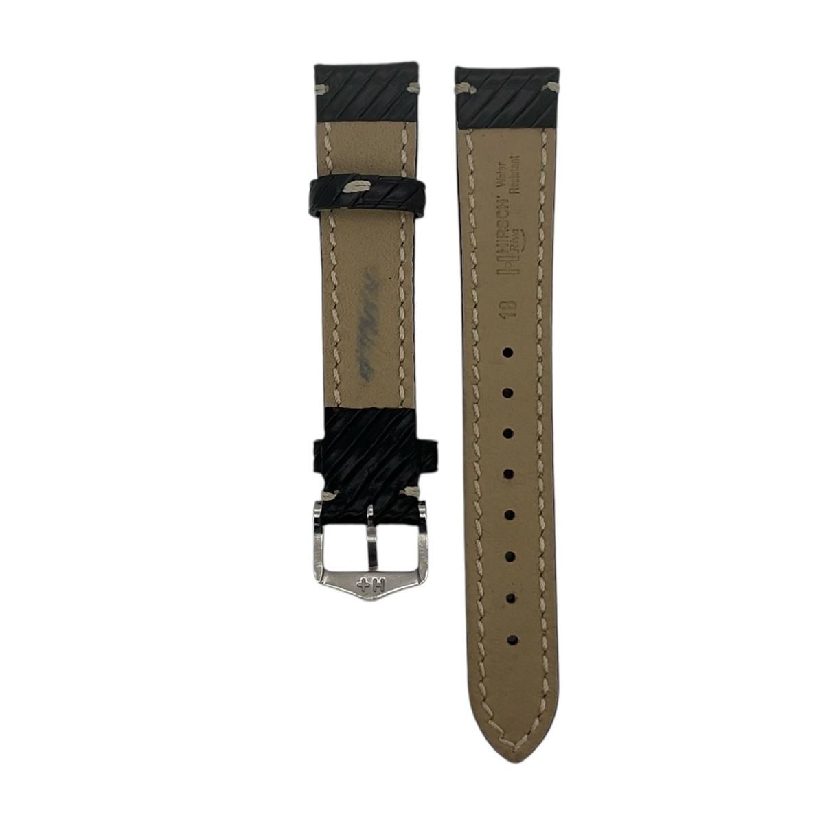 GENERICO - Correa Reloj Hirsch Rivetta L Hebilla Plateada 18mm