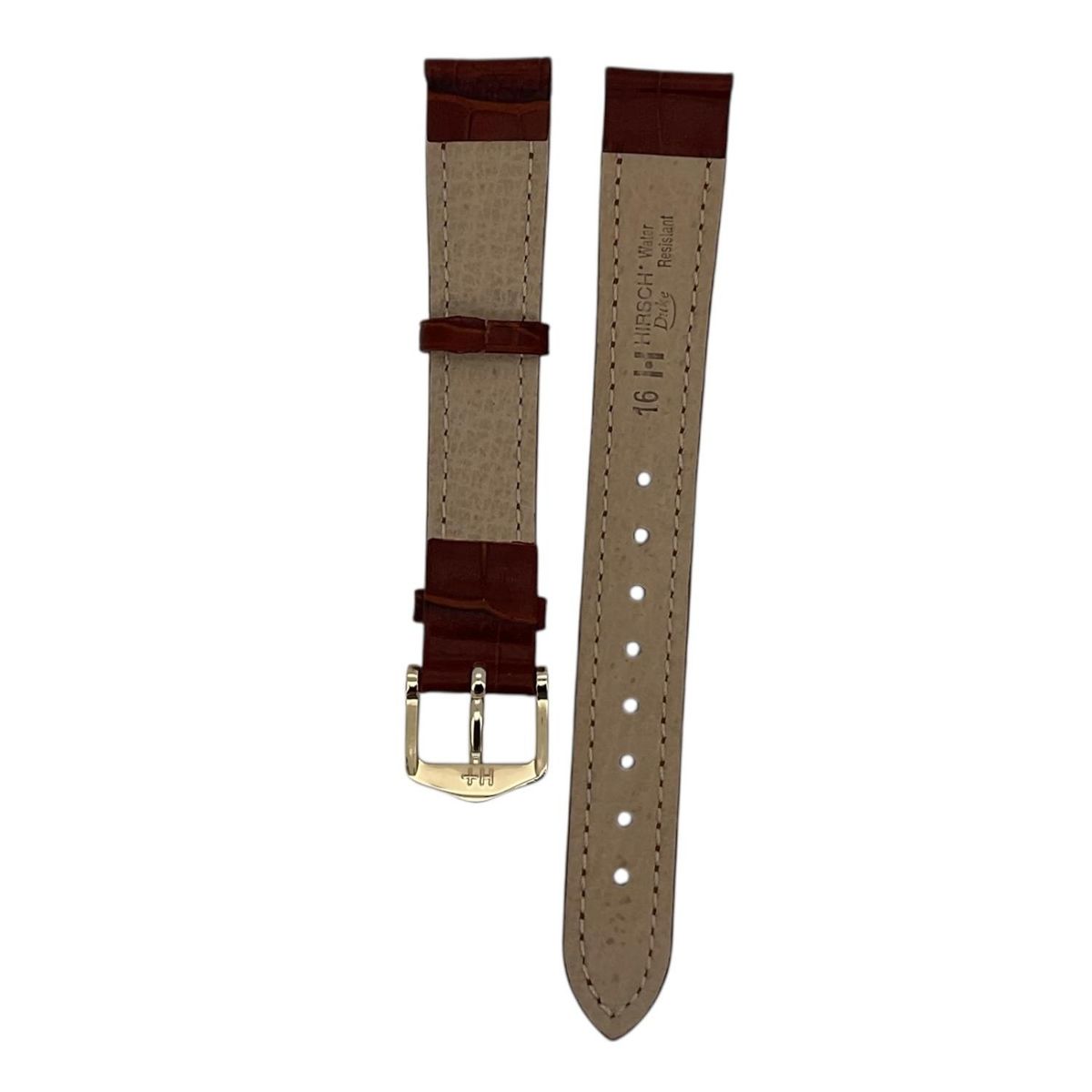 GENERICO - Correa Reloj Hirsch Duke L Hebilla Dorada 16mm