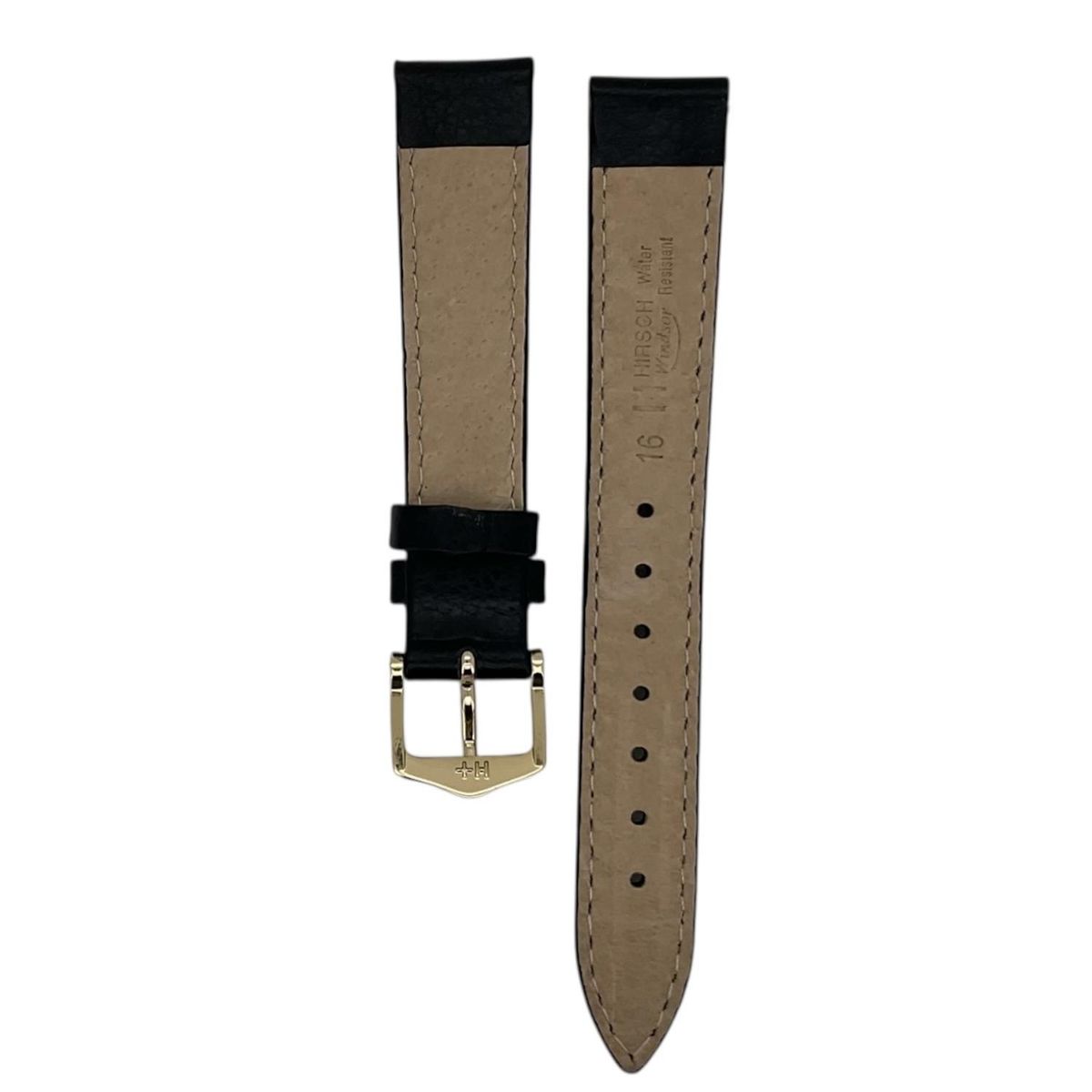 GENERICO - Correa Reloj Hirsch Windsor M Hebilla Dorada 16mm