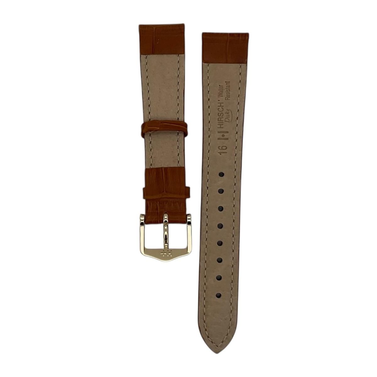 GENERICO - Correa Reloj Hirsch Duke L Hebilla Dorada 16mm