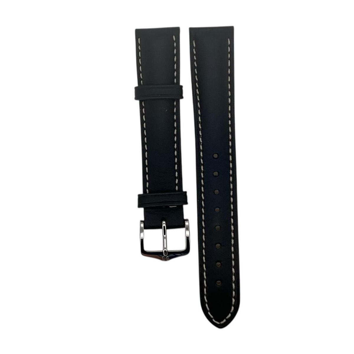 GENERICO - Correa Reloj Hirsch Heavy Calf L Hebilla Plata 18mm