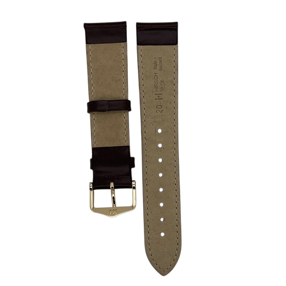 GENERICO - Correa Reloj Hirsch Osiris L Hebilla Dorada 20mm
