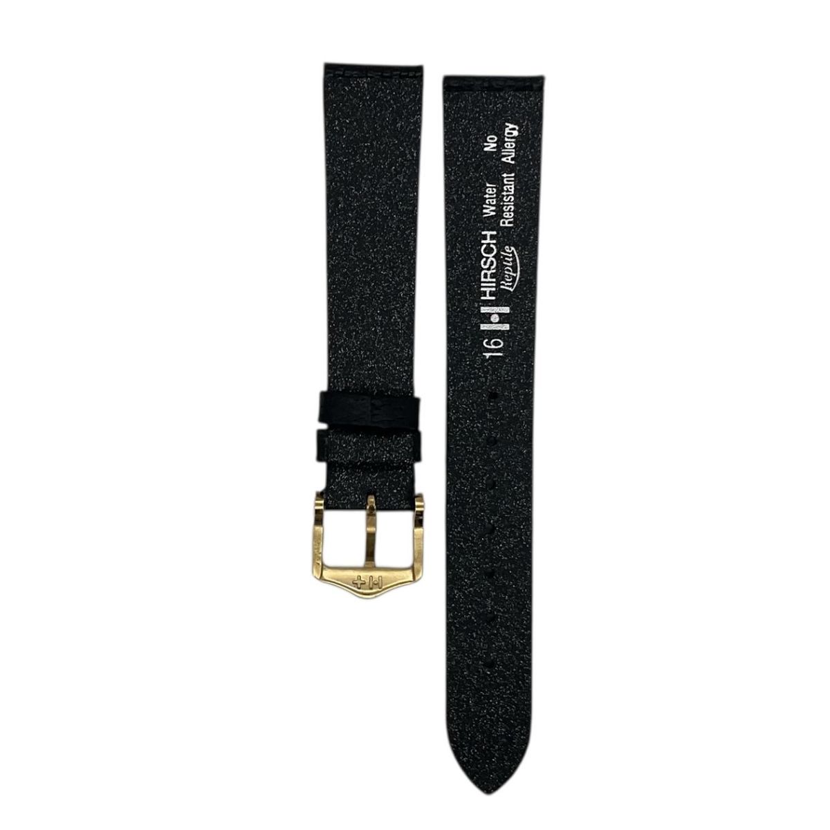 GENERICO - Correa Reloj Hirsch Reptile M Hebilla Dorada 16mm