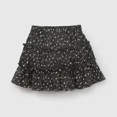 COLLOKY - Falda animal print niña gris 3/4A a 12/13A