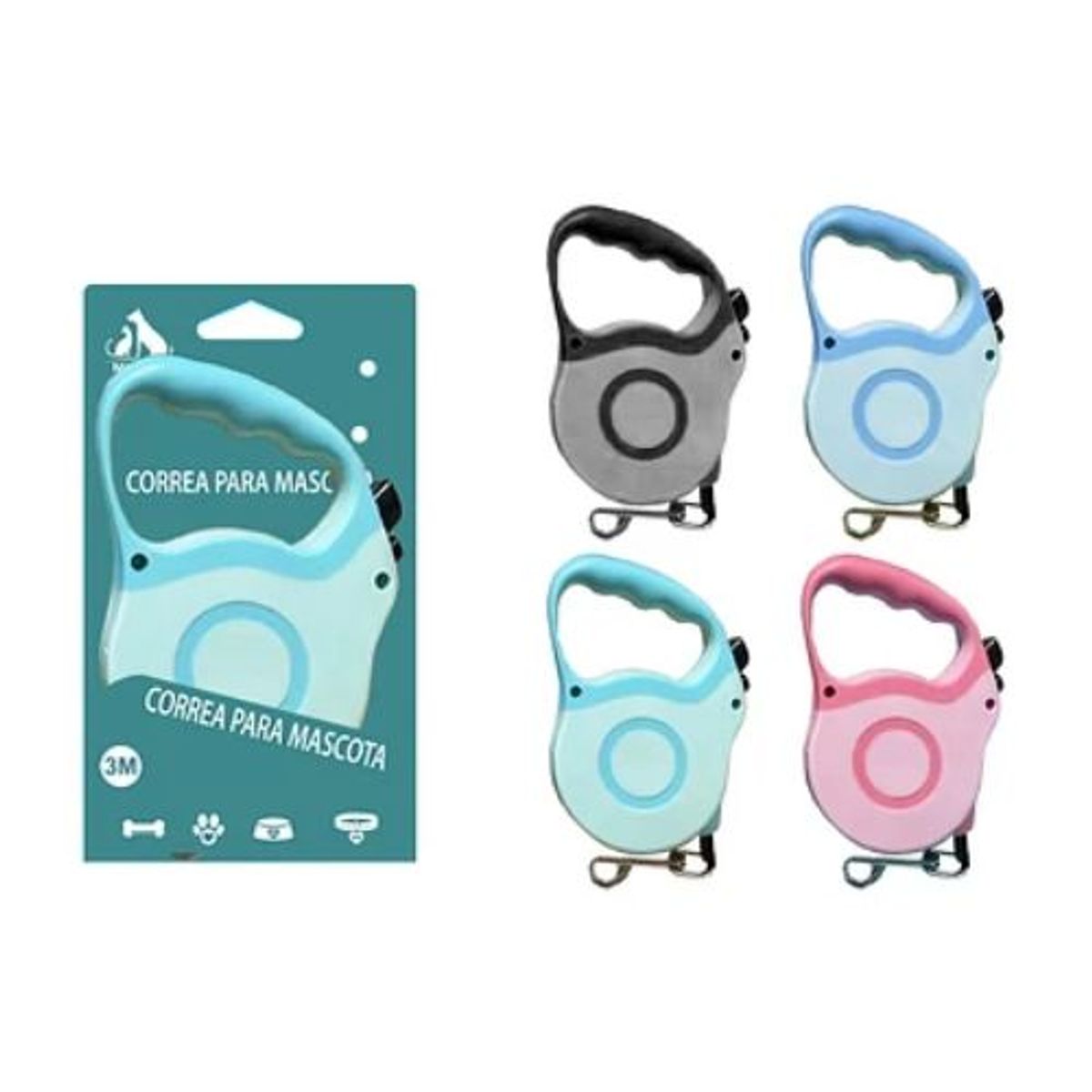 GENERICO - Correa de tracción 3m Para Mascotas Color Celeste