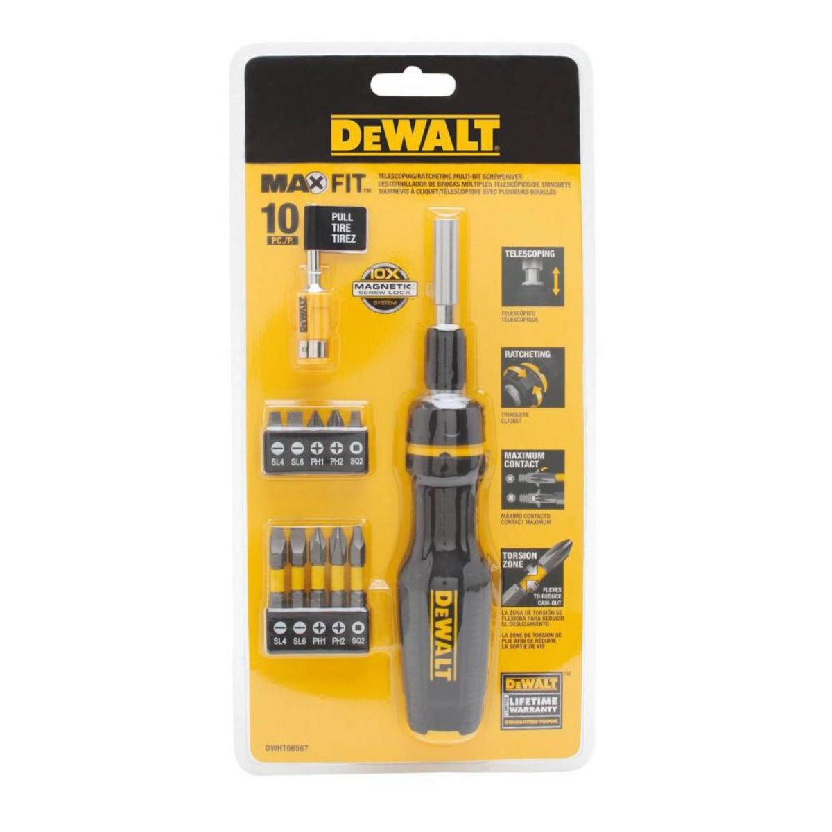 DEWALT - Set Destornillador Telescópico Multibroca Dewalt Dwht66567