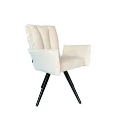 BROOKMAN - Silla Giratoria Preston Con Brazos Tela Beige 66X63X92 Cm