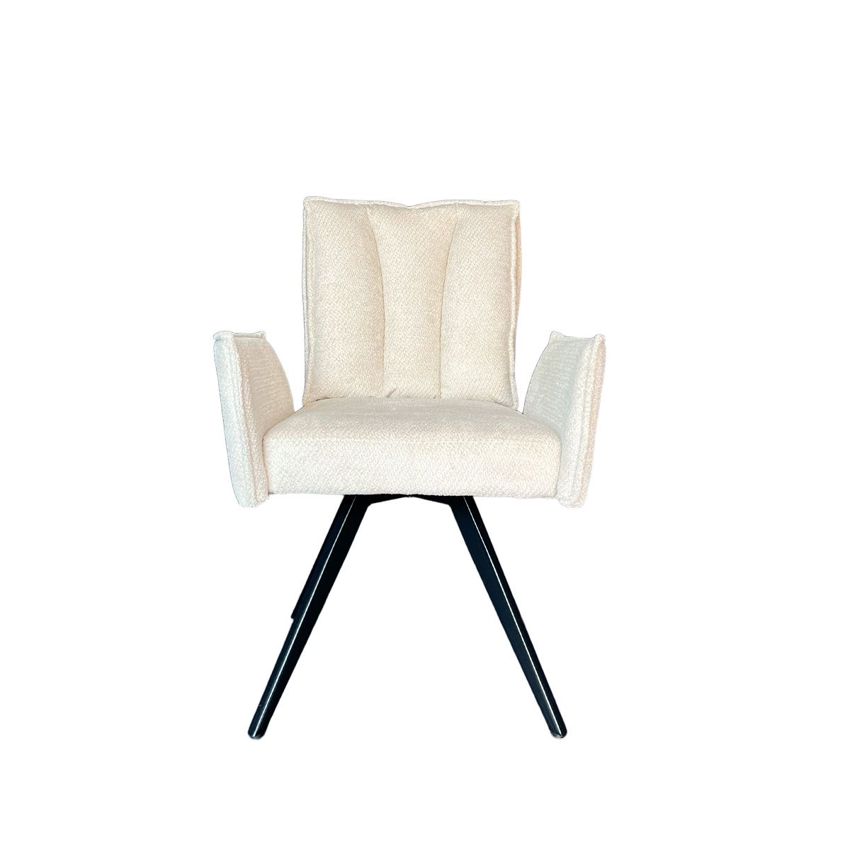 BROOKMAN - Silla Giratoria Preston Con Brazos Tela Beige 66X63X92 Cm