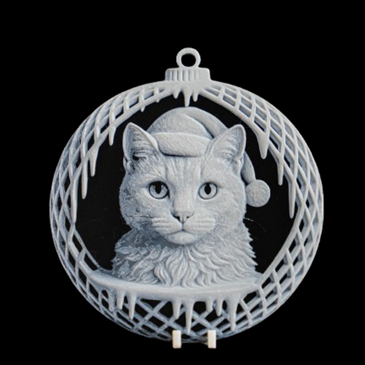 GENERICO - Bola de navidad cara de gato pack 6